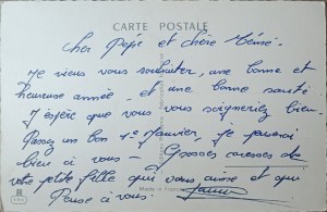 Pocztówka noworoczna vintage, Francja