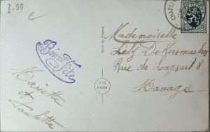 Ročníková pohľadnica, Francúzsko/Belgicko, asi 1930