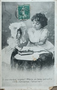 Vintage postcard, France, 1911