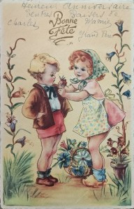 Vintage pohlednice, Francie, 1952