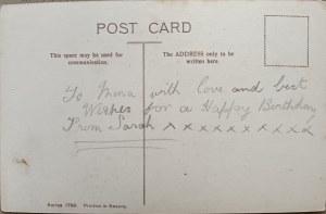 Birthday vintage postcard, UK / Germany