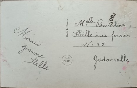 Vintage birthday postcard, France, early 20th century.