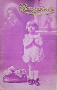 New Year's vintage postcard, France, early 20th century.