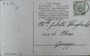 Alte Postkarte, Deutschland / Belgien, 1908