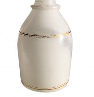 Biedermeier style milk glass decanter