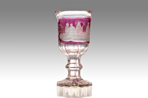 GOBLET BIEDERMEIER | Cecoslovacchia (ceco / boemo - 1820 circa)