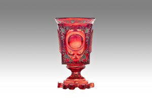 GOBLET BIEDERMEIER | Cecoslovacchia (ceco / boemo - 1830 circa)