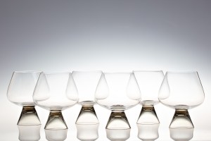 SIX VERRES DE COGNAC | Rosenthal, dessinés par Elsa Fischer-Treyden (allemand / Allemagne - années 1950)