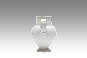 PHARMACY WET DRUG JAR FOR RHUBARB SYRUP | Faenza, Italy (Italian / Italy - 20th century)