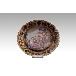 PLATE CUPID AND PSYCHE | Wiener Porzellanmanufaktur (Austrian / Austria - beginning of the 19th century)