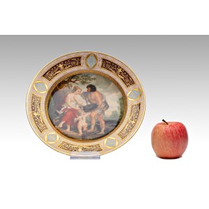 PLATEAU ATALANTA ET MELEAGER | Wiener Porzellanmanufaktur (Autriche / Autriche - 1825)