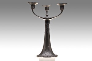 THREE-ARMED ART NOUVEAU CANDLESTICK | J. P. Kayser & Sohn (German / Germany - around 1900)