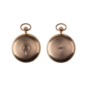 GOLD POCKET WATCH WITH THREE CASES | Switzerland (Swiss / Switzerland - 1st quarter of the 20th century)