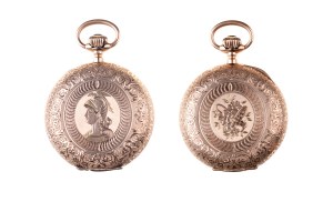 GOLD POCKET WATCH WITH THREE CASES | Switzerland (Swiss / Switzerland - end of the 19th century)