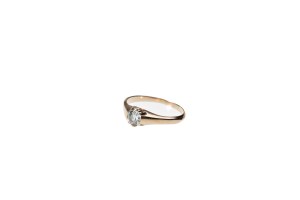 BAGUE EN OR AVEC DIAMANT 0,50 CT | Autriche-Hongrie (Autriche - Hongrie - 1er quart du 20e siècle)