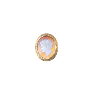 GOLD SHELL CAMEO BROOCH | Europe (European / Europe - around 1890)