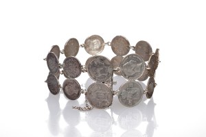 SILVER BRACELET WITH COINS 10 - ORE, OSCAR II., 1873 | Sweden (Swedish / Sweden)