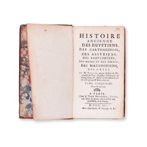 ROLLIN, Charles (1661-1741): (ROLLIN): Histoire ancienne des Egyptiens. Svazek V.