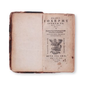 JOSEPHUS, Flavius (37-100): Flavii Josephi Operum Tomus primus