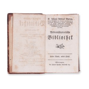 MURRAY, Johann Andreas (1740-1791): Medicinisch-practische Bibliothek. Vol. I.