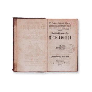 MURRAY, Johann Andreas (1740-1791): (MRAURY): Medicinisch-practische Bibliothek. Vol. II.