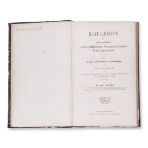 ALTSCHUL, Elias (1797?-1865): (18): Real-Lexicon Fur Homoopathische Arzneimittellehre