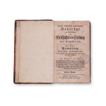 HALLER, Albrecht (1708-1777): Beytrage zur Beforderung der Geschichte. Bd. I.