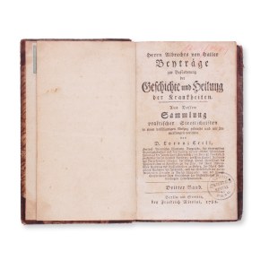 HALLER, Albrecht (1708-1777): Beytrage zur Beforderung der Geschichte. Bd. III.