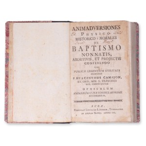 CAMPION, Hyacinth (1725-1767): Animadversiones physico-historico-morales