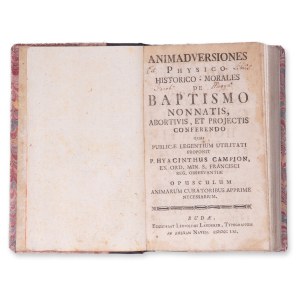 CAMPION, Hyacinthe (1725-1767) : Animadversiones physico-historico-morales