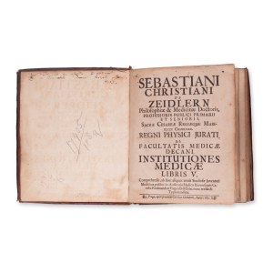 ZEIDLER, Sebastian Christian (1620-1690): Institutiones Medicae Libris V.
