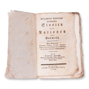 JANITSCH, Aemilian (1757-1838): Ubersicht generale degli Stati federali