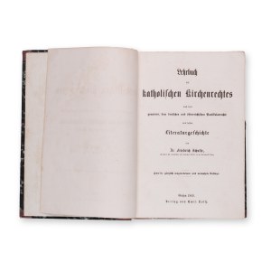 SCHULTE, Friedrich (1827-1914): Lehrbuch des katholischen Kirchenrechtes
