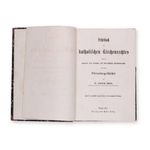 SCHULTE, Friedrich (1827-1914) : Lehrbuch des katholischen Kirchenrechtes