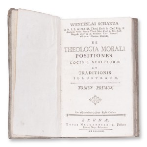 SCHANZA, Wacław (1746-1788): De theol. morali positiones locis. Vol. I.