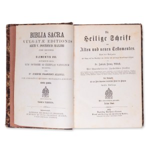 ALLIOLI, Joseph Franz (1793-1873) : Die Heilige Schrift. Vol. III.