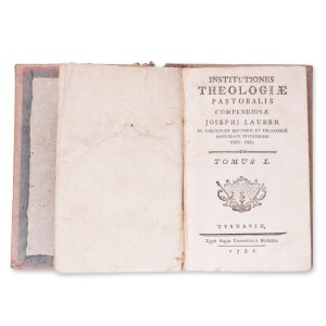 LAUBER, Joseph (1744-1810): Institutiones Theol. Pastoralis Compendiosae. Vol. I.