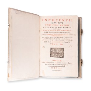 INNOCENTIUS X. (1574-1655): In IV libros Sententiarum commentaria