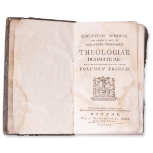 WIMMER, Coelestin : Theologiae Dogmaticae. Vol. I.