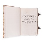 LAPIDE, Cornelius Cornelii (?-1637): (LAPDE): Commentaria in Pentateuchum Mosis