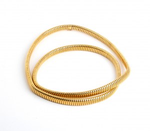 Zlatý náhrdelník z tubogasu, vlastnila grófka Paola Della Chiesa