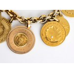 Bracelet with 11 gold and silver medals of racing competitions, owned by Countess Paola Della Chiesa