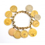 Bracelet with 11 gold and silver medals of racing competitions, owned by Countess Paola Della Chiesa