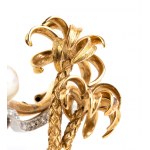 Diamant-Perlen-Gold-Brosche, aus dem Besitz der Gräfin Paola Della Chiesa