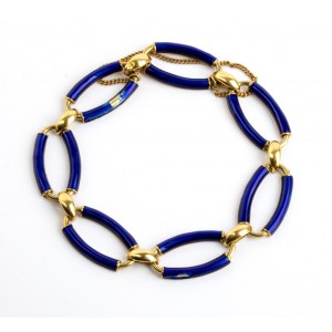 Gold enamel bracelet, owned by Countess Paola Della Chiesa