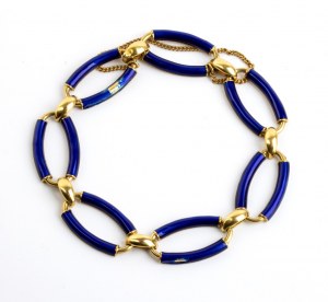 Gold enamel bracelet, owned by Countess Paola Della Chiesa