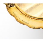 Zlatá a stříbrná pudřenka s drahými kameny - cena Perla Di Sanremo 1954, majitelka hraběnka Paola Della Chiesa