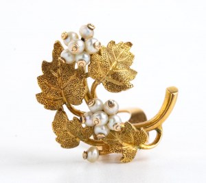 Goldohrringe mit Perlen, aus dem Besitz der Gräfin Paola Della Chiesa