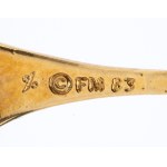 FABERGE: Diamantový zafírový zlatý smaltovaný prívesok s krížikom