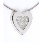 SALVINI: Collana in oro con pendente a forma di cuore in oro e diamanti